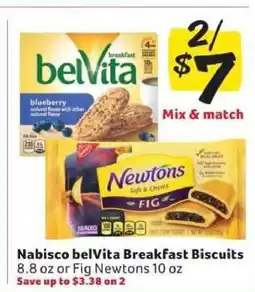 Winn Dixie Nabisco belVita Breakfast Biscuits or Fig Newtons offer