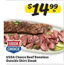 Winn Dixie USDA Choice Beef Boneless Outside Skirt Steak offer