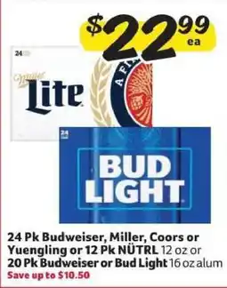 Winn Dixie Budweiser, Miller, Coors, Yuengling, NÜTRL, Bud Light offer