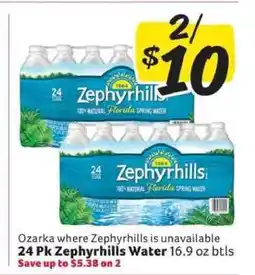Winn Dixie 24 Pk Zephyrhills Water offer