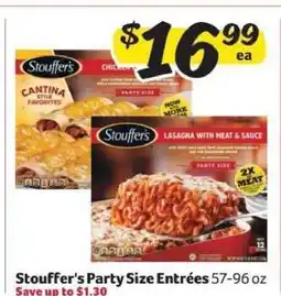 Winn Dixie Stouffer's Party Size Entrees offer