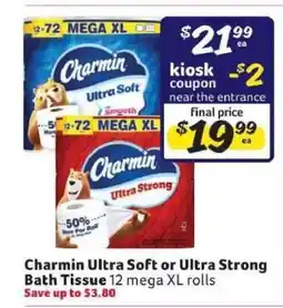 Winn Dixie Charmin Ultra Soft or Ultra Strong Bath Tissue offer