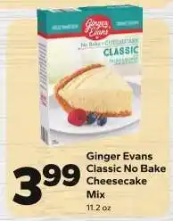 Save a Lot Ginger Evans Classic No Bake Cheesecake Mix offer