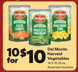 Save a Lot Del Monte Harvest Vegetables offer