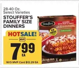 Food Lion Stouffer's Family Size Dinners offer