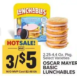 Food Lion Oscar Mayer Basic Lunchables offer