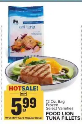 FOOD LION TUNA FILLETS