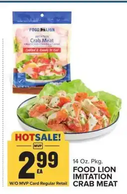 Food Lion FOOD LION IMITATION CRAB MEAT offer