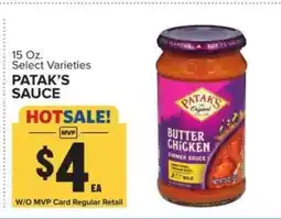 Food Lion Patak's Sauce offer