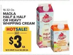 Food Lion Maola Half & Half or Heavy Whipping Cream offer