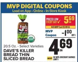 Food Lion Dave's Killer Bread Thin-Sliced Bread offer