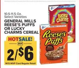 Food Lion General Mills Reese's Puffs or Lucky Charms Cereal offer