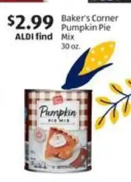 Aldi Baker's Corner Pumpkin Pie Mix offer