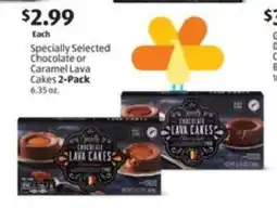 Aldi Specially Selected Chocolate or Caramel Lava Cakes 2-Pack offer
