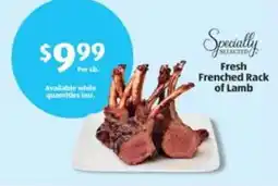 Aldi Specially Selected Fresh Frenched Rack of Lamb offer