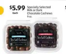 Aldi Specially Selected Milk or Dark Chocolate Cashews offer