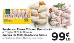 Food 4 Less Sanderson Farms Chicken Drumsticks offer