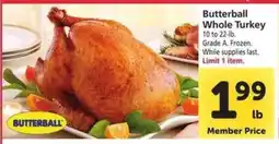 Safeway Butterball Whole Turkey offer