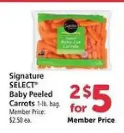Safeway Signature SELECT Baby Peeled Carrots offer
