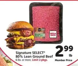 Safeway Signature SELECT 80% Lean Ground Beef offer