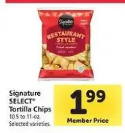 Safeway Signature Select Tortilla Chips offer