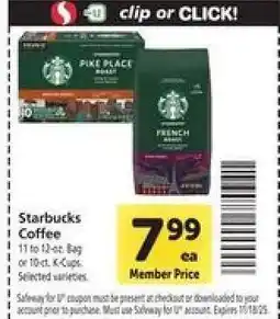 Safeway Starbucks Coffee offer
