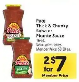 Safeway Pace Thick & Chunky Salsa or Picante Sauce offer