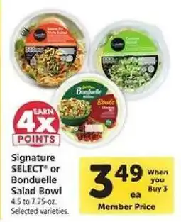 Safeway Signature SELECT or Bonduelle Salad Bowl offer