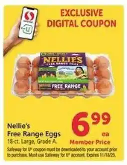 Safeway Nellie’s Free Range Eggs offer