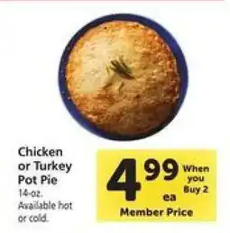 Safeway Chicken or Turkey Pot Pie offer