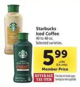 Safeway Starbucks Iced Coffee offer