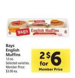 Safeway Bays English Muffins offer