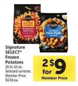 Safeway Signature Select Frozen Potatoes offer