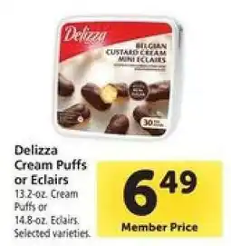 Safeway Delizza Cream Puffs or Eclairs offer