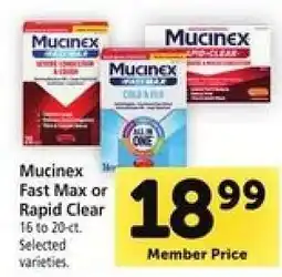 Safeway Mucinex Fast Max or Rapid Clear offer