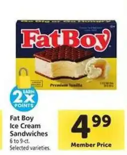 Safeway Fat Boy Ice Cream Sandwiches offer