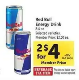 Safeway Red Bull Energy Drink offer