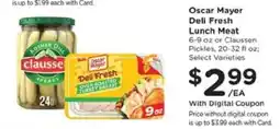 Kroger Oscar Mayer Deli Fresh Lunch Meat offer