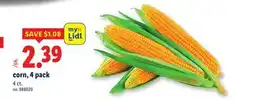 Lidl corn, 4 pack offer