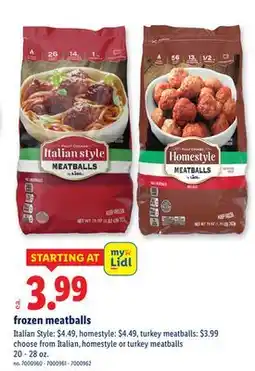 Lidl frozen meatballs offer