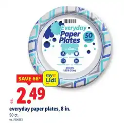 Lidl everyday paper plates, 8 in offer