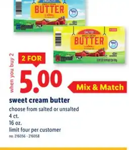 Lidl sweet cream butter offer