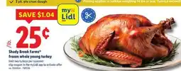Lidl Shady Brook Farms frozen whole young turkey offer