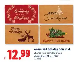 Lidl oversized holiday coir mat offer