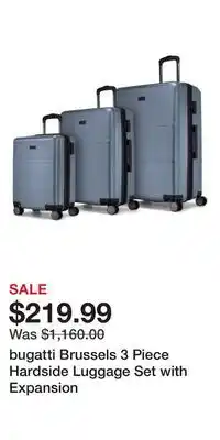 Nordstrom bugatti Brussels 3 Piece Hardside Luggage Set with Expansion offer