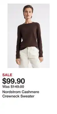 Nordstrom Nordstrom Cashmere Crewneck Sweater offer