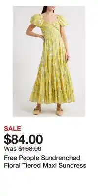 Nordstrom Free People Sundrenched Floral Tiered Maxi Sundress offer