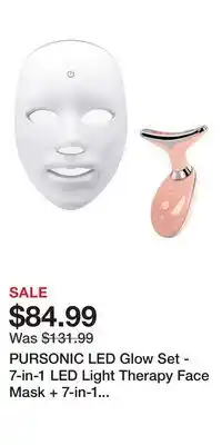 Nordstrom PURSONIC LED Glow Set - 7-in-1 LED Light Therapy Face Mask + 7-in-1 LED Face & Neck Sculpting Wand offer