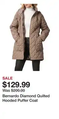 Nordstrom Bernardo Diamond Quilted Hooded Puffer Coat offer