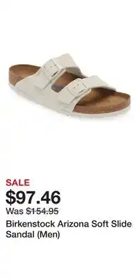 Nordstrom Birkenstock Arizona Soft Slide Sandal (Men) offer